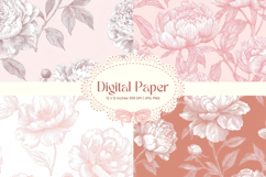 Flower Pattern Background Wallpaper Digital Paper Wrap_64 Product Image 1