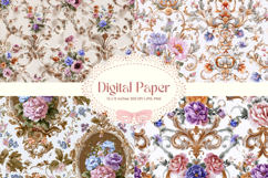 Flower Pattern Background Wallpaper Digital Paper_68 Product Image 1