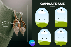 Earrings Display CANVA FRAME Card Template Jewelry Holder_7 Product Image 1