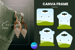 Earrings Display CANVA FRAME Card Template Jewelry Holder_7 Product Image 1