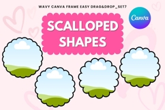 Scalloped Shapes Canva Frame, Poster Photo Frame Template_7 Product Image 1