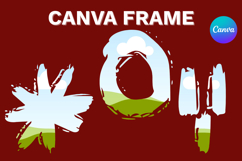 Paint Brush Canva Frame Template Bleach Effect Add Photo_7 Product Image 1