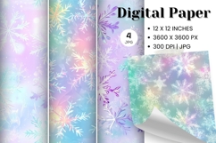 Purple Snowflake Bokeh Sparkle Christmas Background Backdrop Product Image 1
