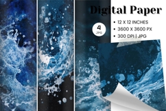 Ocean Waves Background Sea Water Deep Blue Ocean Surfing_7 Product Image 1