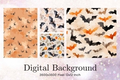 Halloween Pattern Background Scare Horror Ghost Wallpaper_74 Product Image 1