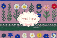 Flower Pattern Background Wallpaper Digital Paper Wrap_75 Product Image 1