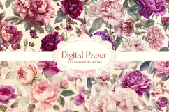 Flower Pattern Background Wallpaper Digital Paper_77 Product Image 1