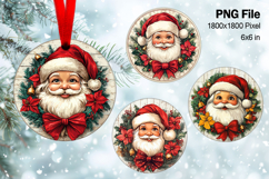 Santa Claus Christmas Ornament Snow Decorate Sublimation_78 Product Image 1