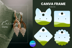 Earrings Display CANVA FRAME Card Template Jewelry Holder_8 Product Image 1