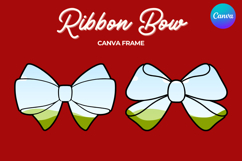 Coquette Bow Canva Frame Hand-Drawn Ribbon Mom life Design Product Image 1
