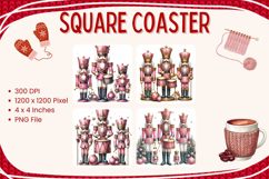 Christmas Square Coasters Winter Accessories Keychain_8 Product Image 1