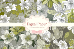 Flower Pattern Background Wallpaper Digital Paper_82 Product Image 1
