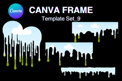 Drip Canva Frame Water Drop Dripping Borders add Photo 9 Product Image 1