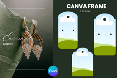 Earrings Display CANVA FRAME Card Template Jewelry Holder_9 Product Image 1