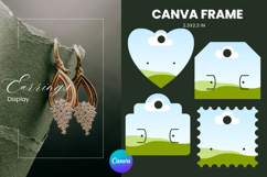 Earrings Display CANVA FRAME Card Template Jewelry Holder_9 Product Image 1