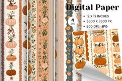 Pumpkin Pattern Background Fall Autumn Wallpaper_9 Product Image 1