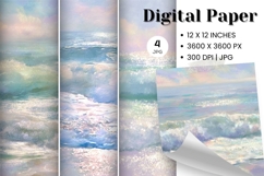 Ocean Waves Background Sea Water Deep Blue Ocean Surfing_9 Product Image 1