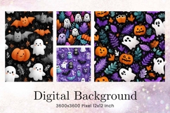 Halloween Pattern Background Scare Horror Ghost Wallpaper_92 Product Image 1