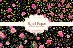 Flower Pattern Background Wallpaper Digital Paper_95 Product Image 1
