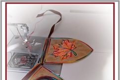 Set ITH pendants BOO maple leaf pumpkin bat designs Applique Product Image 5