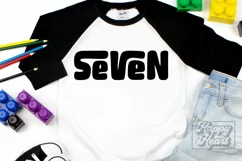 Seven SVG - 7th Birthday Boy Retro - Birthday Girl Shirt PNG Product Image 2