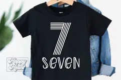 7th Birthday Girl SVG - 7th Birthday Retro - Seven Birthday Product Image 2