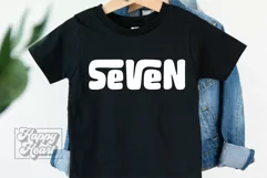 Seven SVG - 7th Birthday Boy Retro - Birthday Girl Shirt PNG Product Image 3