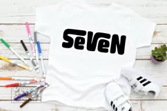 Seven SVG - 7th Birthday Boy Retro - Birthday Girl Shirt PNG Product Image 1