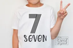 7th Birthday Girl SVG - 7th Birthday Retro - Seven Birthday Product Image 3