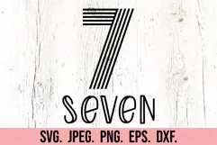 7th Birthday Girl SVG - 7th Birthday Retro - Seven Birthday Product Image 5