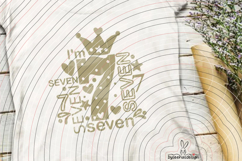 I'm seven Cutting file SVG DXF Product Image 3
