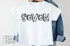 7th Birthday Boy Dinosaur SVG - Seven Dinosaur Shirt Clipart Product Image 3