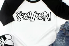 7th Birthday Boy Dinosaur SVG - Seven Dinosaur Shirt Clipart Product Image 4