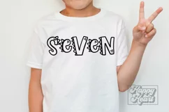 7th Birthday Boy Dinosaur SVG - Seven Dinosaur Shirt Clipart Product Image 2