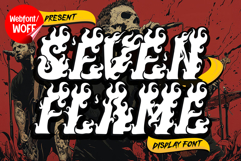Seven Flames | Fire Display Webfont for Bold Hot Design Product Image 1