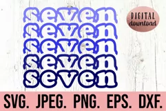 7th Birthday Boy Shirt SVG - Seventh Birthday Seven Clipart Product Image 1