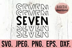 7th Birthday Boy Shirt SVG - Seventh Birthday Seven Clipart Product Image 1