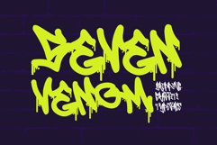 Seven Venom - Dripping Monoline Tagging Graffiti Font Product Image 1