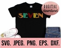 7th Birthday SVG - Seventh Birthday Retro Seven Vintage SVG Product Image 2