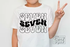 Seven SVG - 7th Birthday Boy Retro - Birthday Girl Shirt PNG Product Image 3