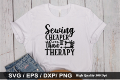 Sewing cheaper than therapy SVG - Sewing Design Product Image 1