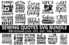 Sewing Quotes SVG Bundle - Sewing T-shirt Design Product Image 1