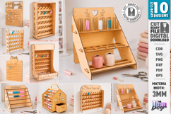 Sewing Thread Organizer Laser Cut Bundle | Storage Rack |CNC Product Image 1