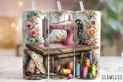 Sewing Tumbler Wrap, Crafting Tumbler wrap, Craft Lover PNG Product Image 1