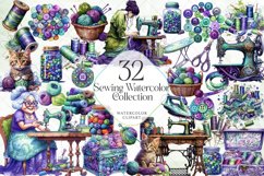 Sewing Watercolor Collection Sublimation Product Image 1