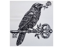 Raven with Ornate Key Embroidery Product Image 3