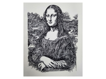 Artistic Mona Lisa Sketch Embroidery Product Image 3
