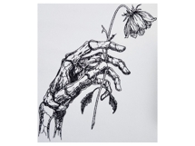 Skeleton Hand holding a Withered Flower Product Image 3