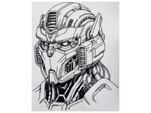 Mech Commander Outline Embroidery Product Image 3