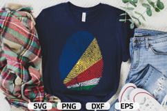 Seychelles SVG, Seychelles Flag Fingerprint, SVG PNG DXF EPS Product Image 1
